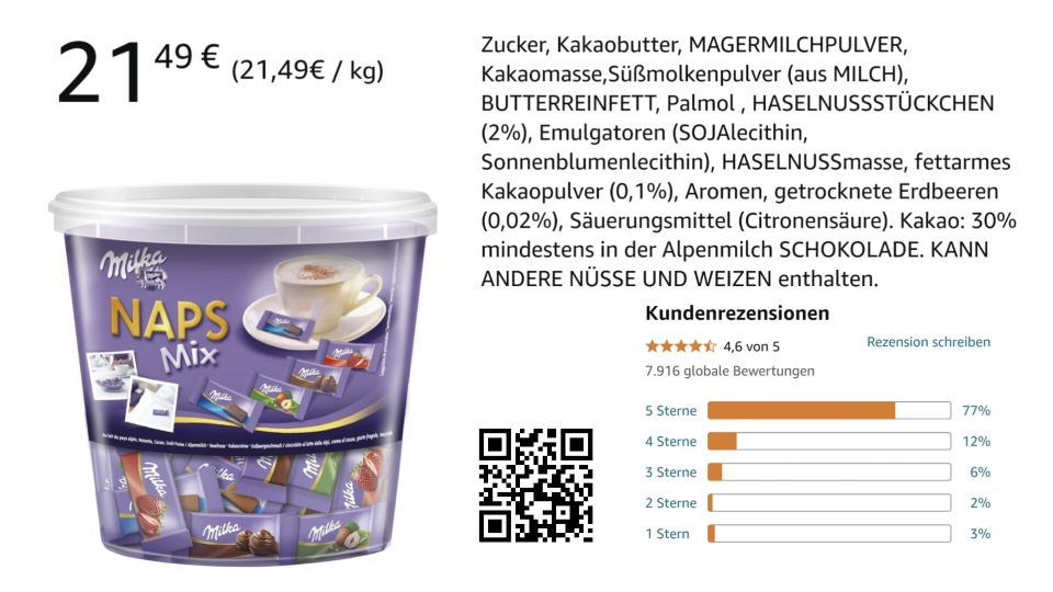 Milka NAPS (Mein Fav✔️) Die gabs b. mir i. D. Arbeit. Schokolade sehrsehr LECKER (Für Manche vorteilhaft, da sehr gut auch portioniert)
