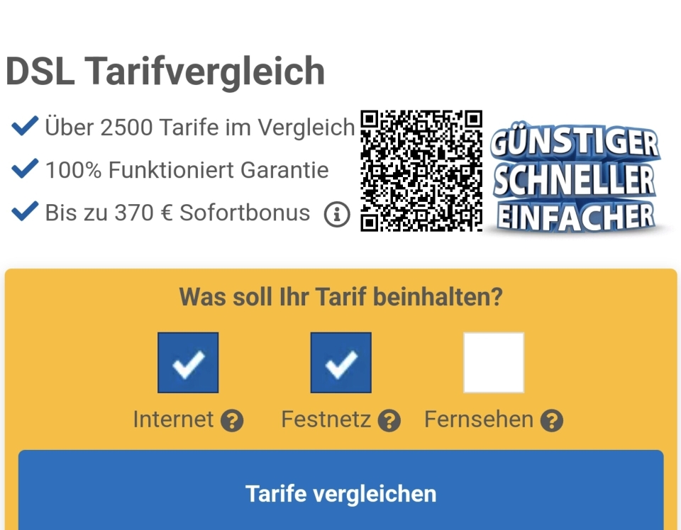 DSL Tarifvergleiche
