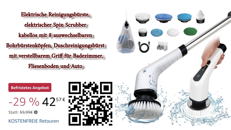Elektrische Reinigungsbürste, Spin scrubber