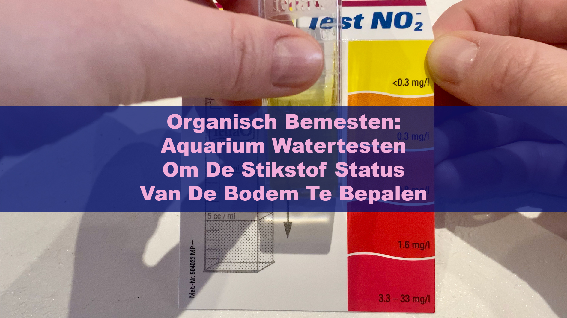 Organisch bemesten: Aquarium watertesten om de stikstof status van de bodem en van plantensap te bepalen