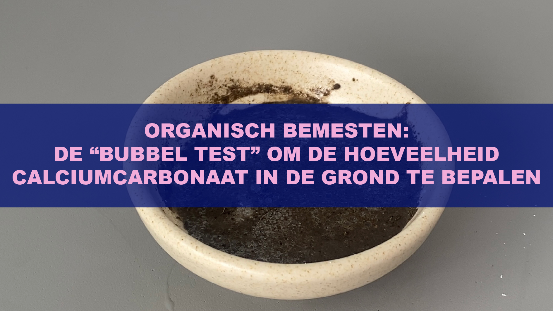 Organisch Bemesten: De “Bubbel Test” Om De Hoeveelheid Calciumcarbonaat In De Grond Te Bepalen