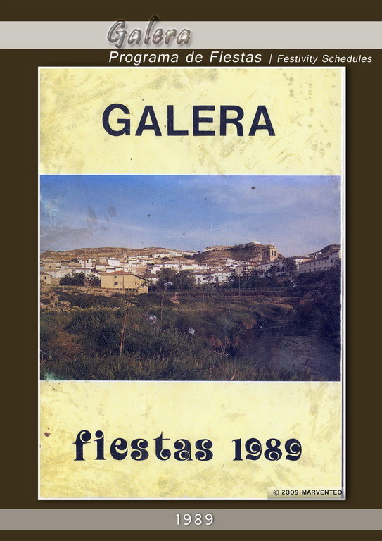 Programa Fiestas de Galera 1989