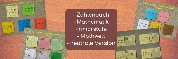 1x1 Lernkärtchen: passend zu den CH-Lehrmitteln