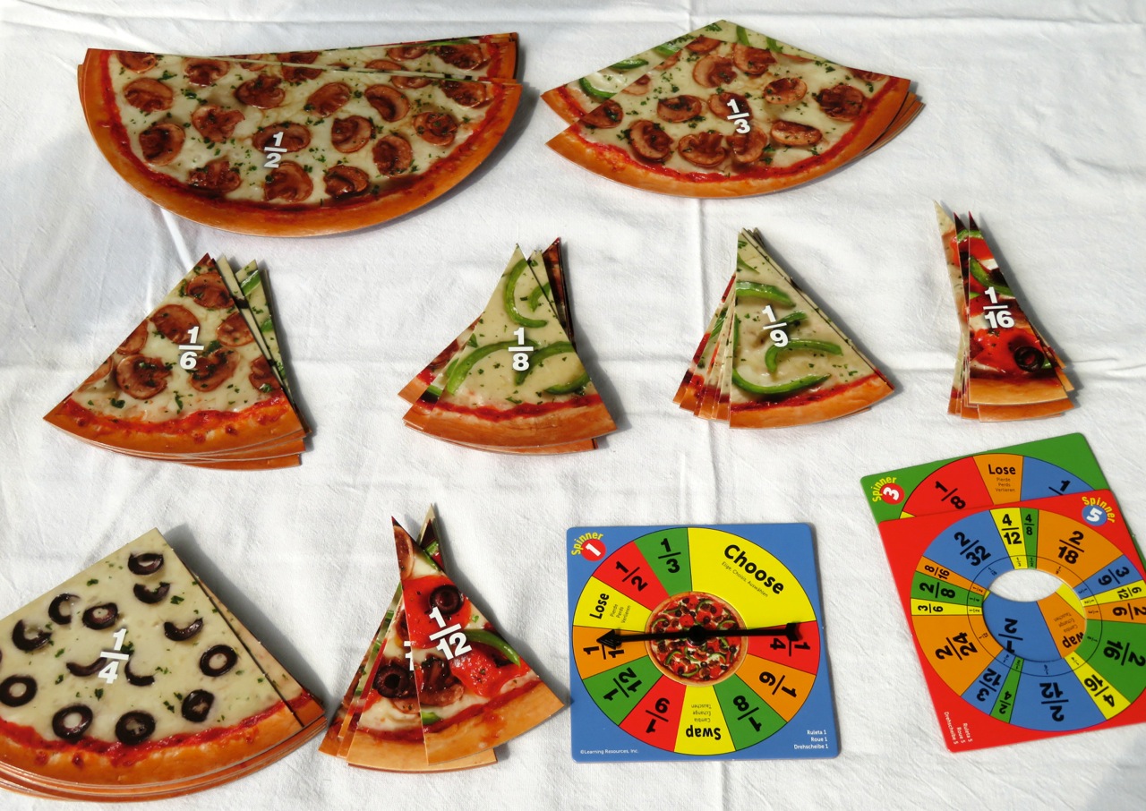 Pizza-Bruchrechenspiel