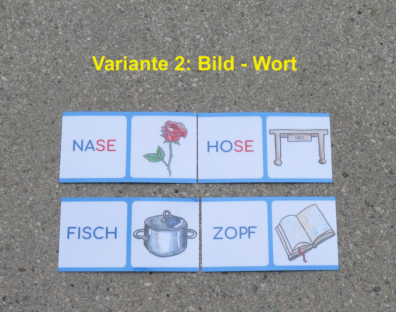 Reimwörter-Dominos - Lernen mit Herz