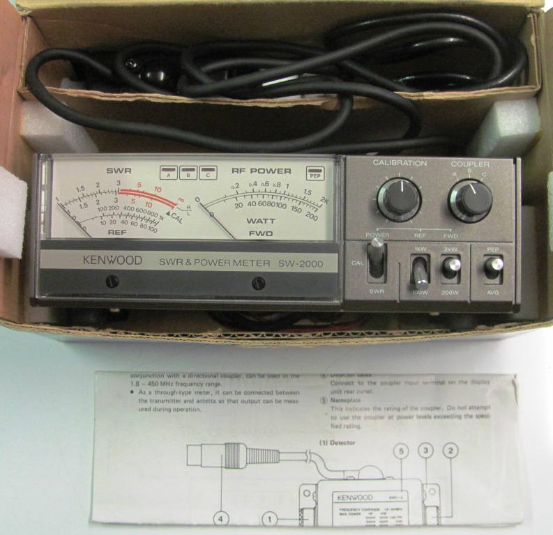Kenwood SWR/Power-Meter SW-2000 mit Tastkopf SWC-3 (18-54 MHz, 2000 W SSB)