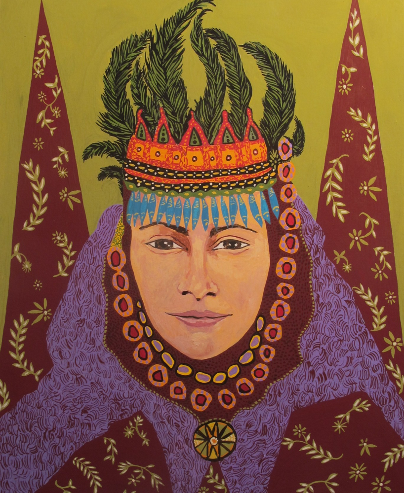 Ouled Nail 3. Gouache sur papier. 24X30 cm. 2015.Collection b particulière.