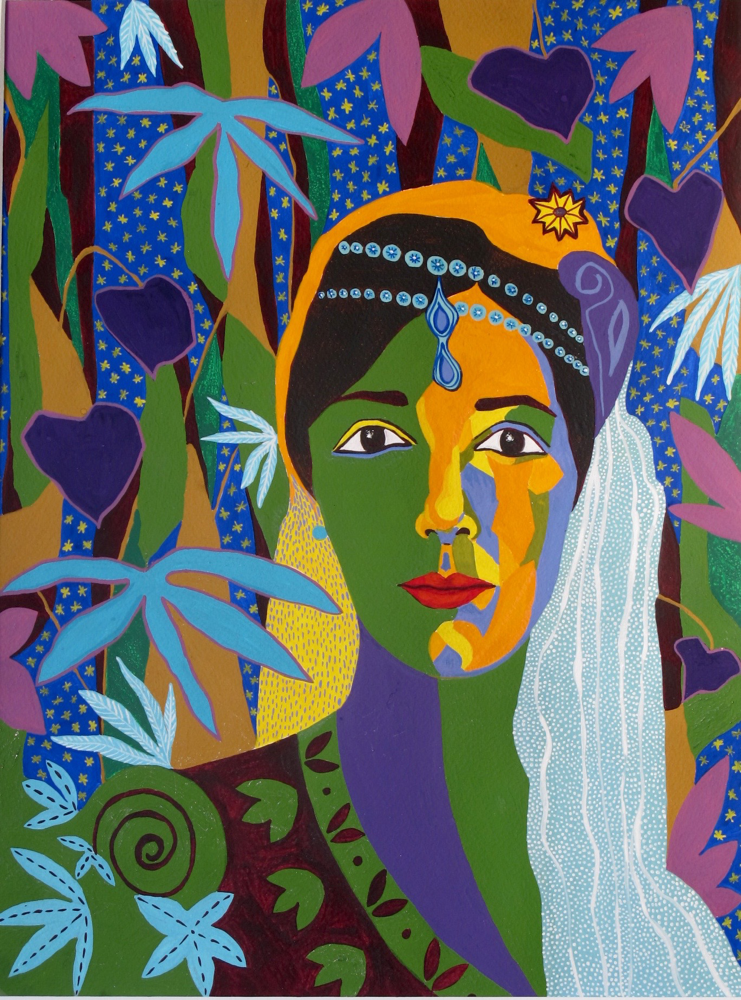 Sharadidja 2.Gouache sur papier. Collection particulière.