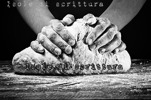 mani fanno del pane, immagine in bianco e nero