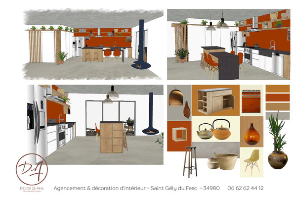 Projet 3D cuisine - Décor Zé Âme