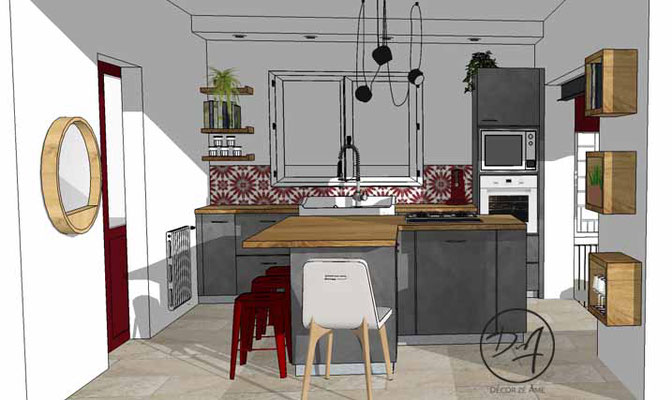 Cuisine ouverte - Décor Zé Âme