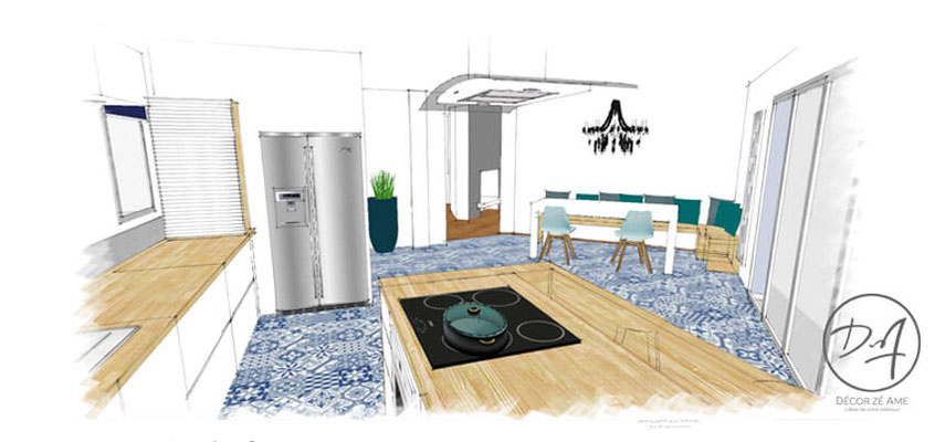 Cuisine esprit scandinave - Décor Zé Âme