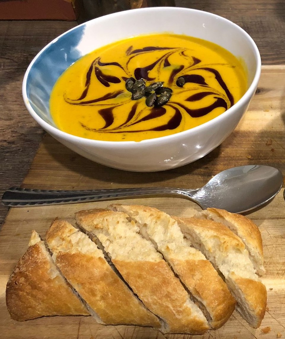 Kürbissuppe mit Ingwer