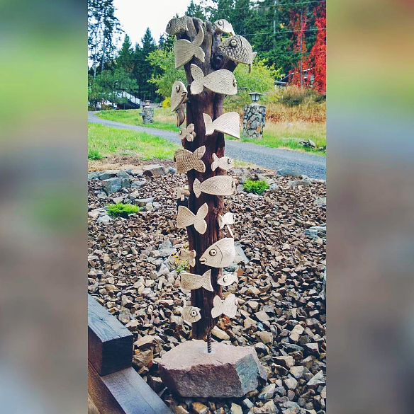 , Fish-Driftwood Totem