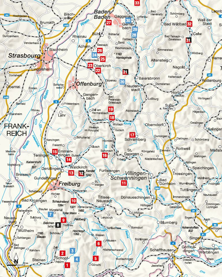 Geheimnisvolle Pfade Schwarzwald - Karte