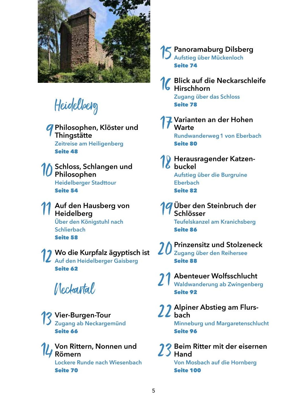 Wanderungen bei Heidelberg | Inhalt 2