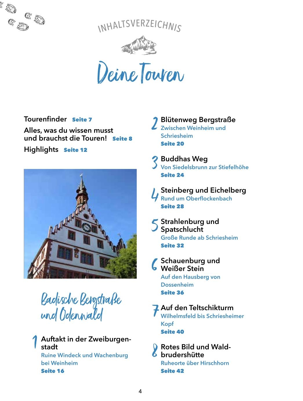 Wanderungen bei Heidelberg | Inhalt 1