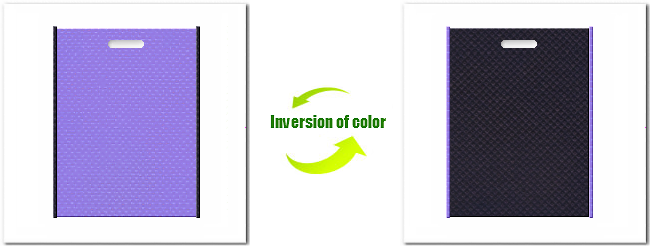 不織布小判抜き袋：Ｎｏ．３２ミディアムパープルとＮｏ.２０ナイトブルーの組み合わせ