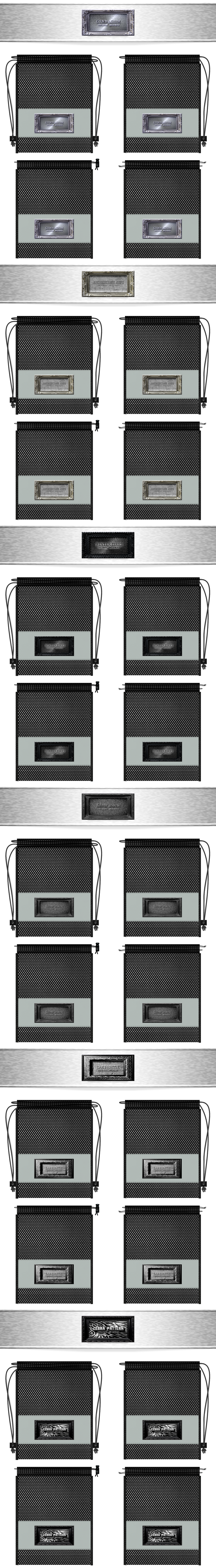 モノトーン柄のメッシュバッグカラーシミュレーション：黒色メッシュとグレー色不織布の組み合わせ。20260416