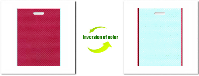 不織布小判抜き袋：Ｎｏ．３９ピンクバイオレットとＮｏ.３０水色の組み合わせ