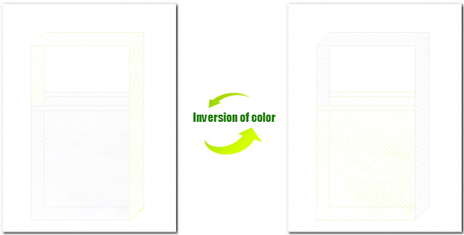 白色とオフホワイト色の不織布ショルダーバッグ