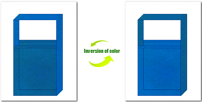 青色とスカイブルー色の不織布バッグ