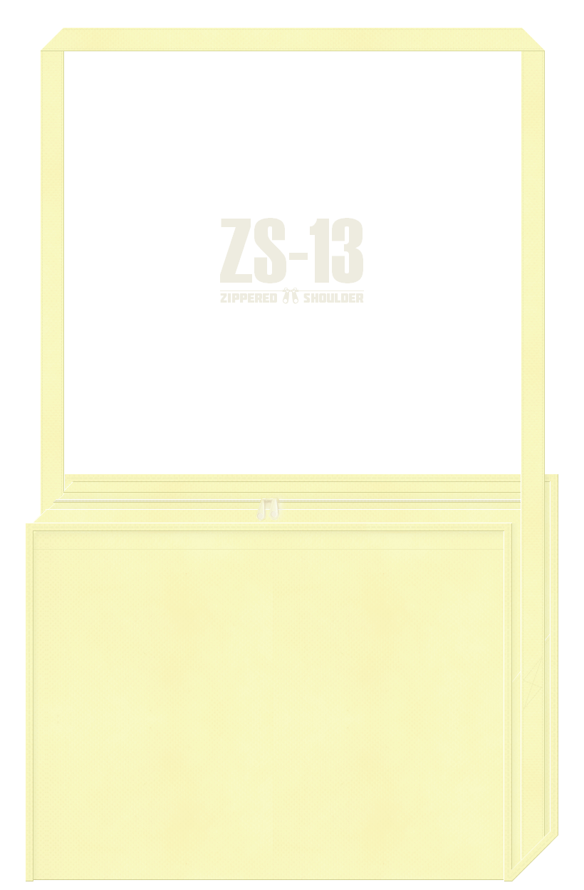 不織布ショルダーバッグのカラーシミュレーション：薄黄色