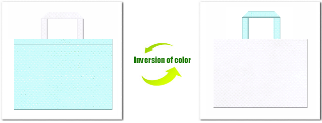 不織布No.３０水色と不織布No.１５ホワイトの組み合わせ
