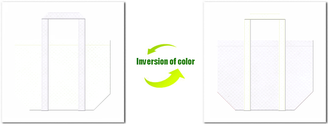 不織布No.１２オフホワイトと不織布No.１５ホワイトの組み合わせのショッピングバッグ