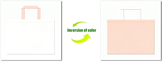 不織布No.１２オフホワイトと不織布No.２６ライトピンクの組み合わせ