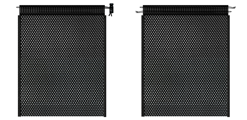 コードストッパー付メッシュ巾着と2本紐メッシュ巾着