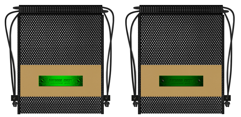 マスタード色のメッシュリュックサック