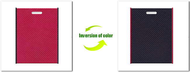 不織布小判抜き袋：Ｎｏ．３９ピンクバイオレットとＮｏ.２０ナイトブルーの組み合わせ