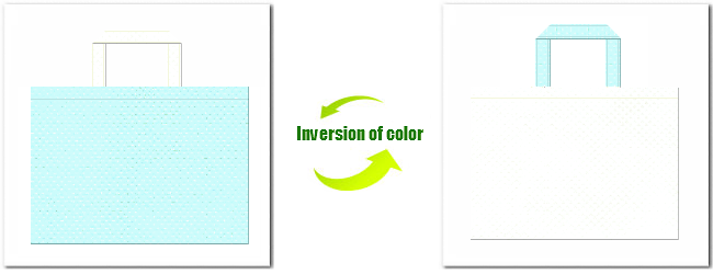 不織布No.３０水色と不織布No.１２オフホワイトの組み合わせ