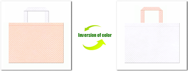 不織布No.２６ライトピンクと不織布No.１５ホワイトの組み合わせ