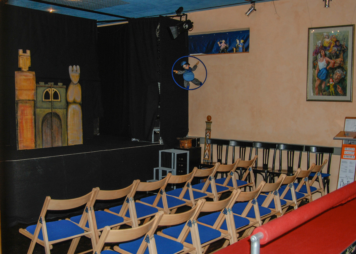 The little theatre holds about 40 spectators.  Special performances on request