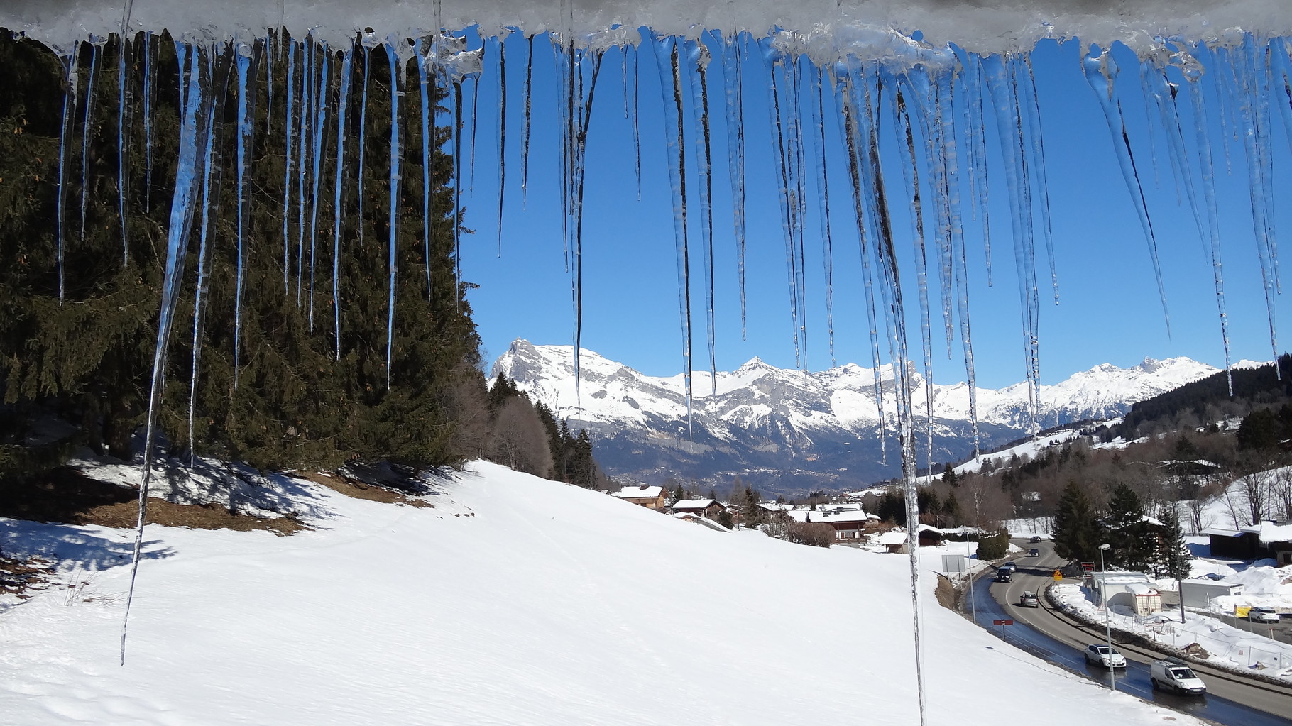 Appartement à louer à Megève - Vue de La chambre 1