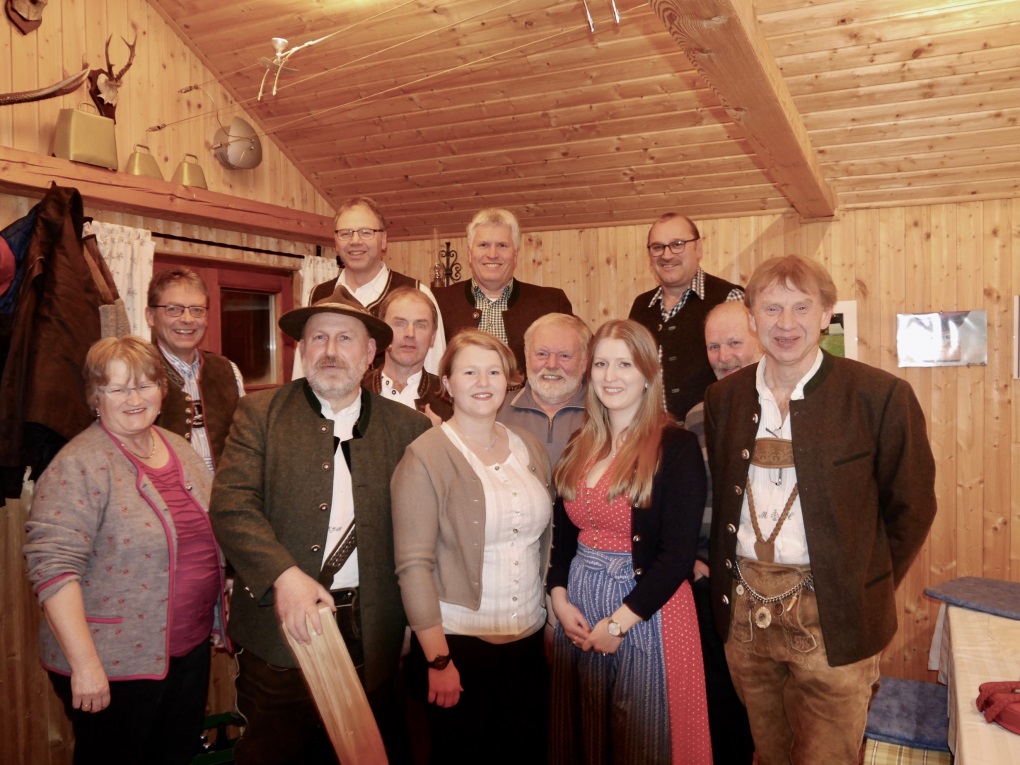 v.l. Hildegard Hemm, Werner Huber, Franz Heizinger, Karl Huber, Georg Huber, Jutta Hemm, Gerhard Holzmann, Alois Hemm, Christine Huber, Erwin Bichlmaier, Franz Amann, Martin Huber