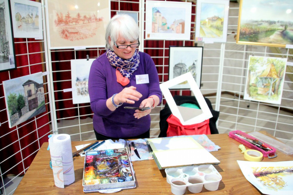 Démonstrations d'aquarelles par Christiane BONICEL