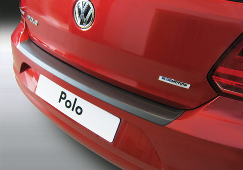 Edelstahl Ladekantenschutz Chrom Stoßstange Schutz Abdeckung mit Abkantung  für VW Polo (Typ 6C) ab 04.2014-2017