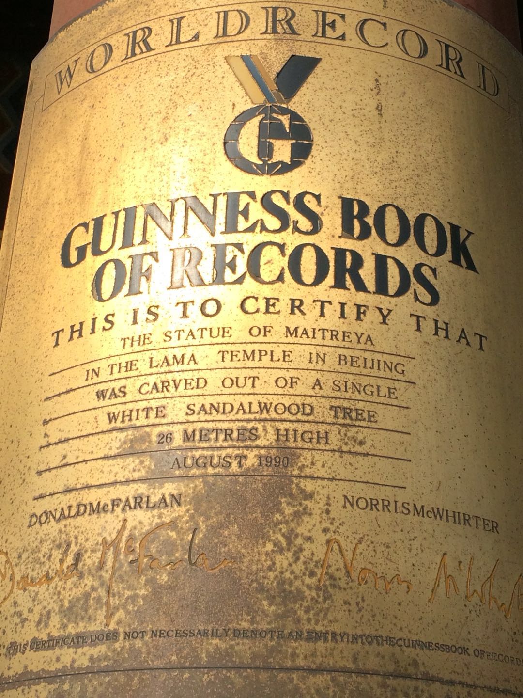 ... sogar mit Eintrag im "Guiness Book of Records"!