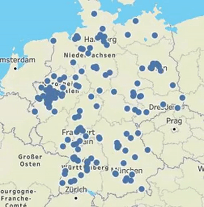 Calisthenics Park (3/4 Sterne) Ausbau in Deutschland im Zeitraum 2015 – 2019 Quelle: calisthenics-parks.com