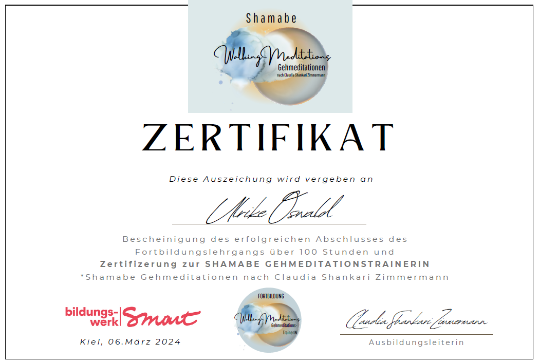 SHAMABE ZERTIFIKAT