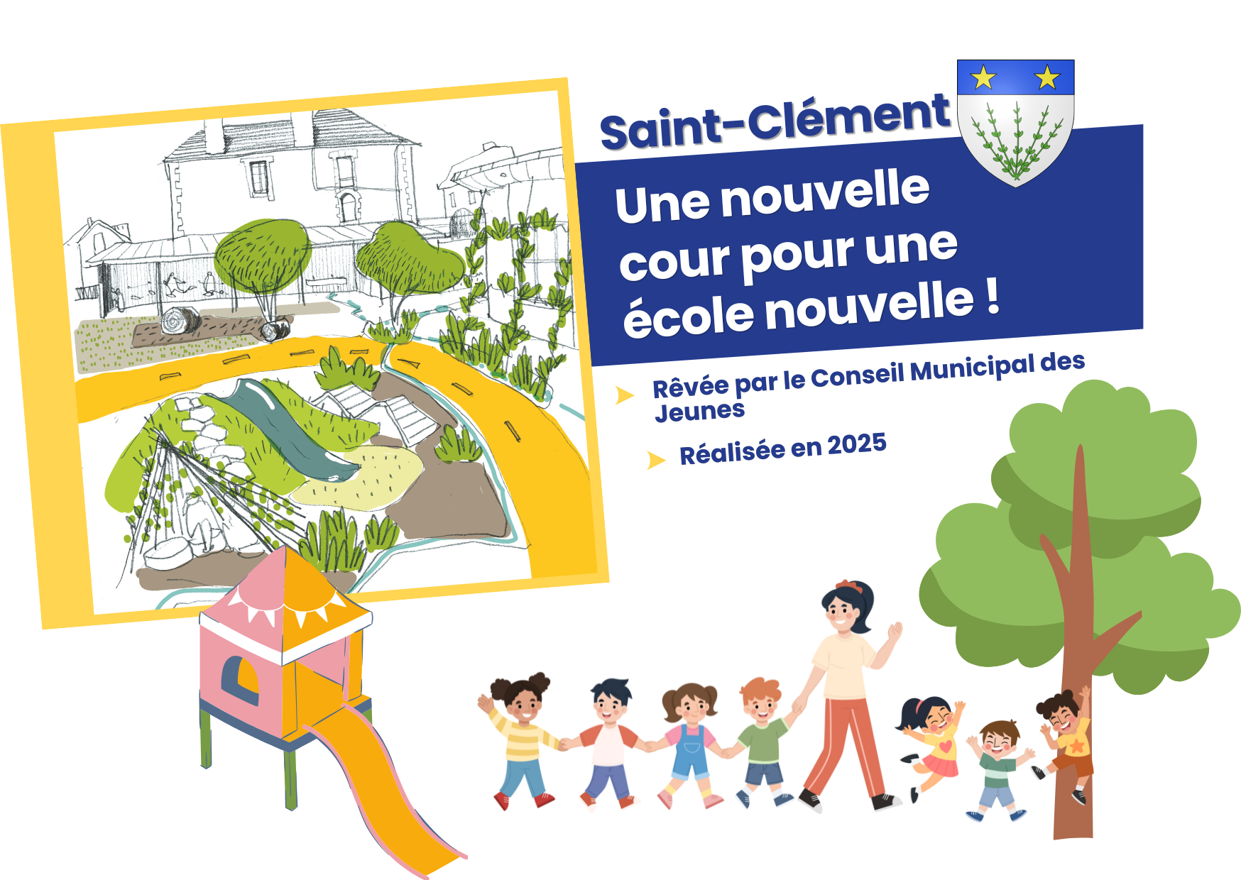 Renaturation de la cour d'école