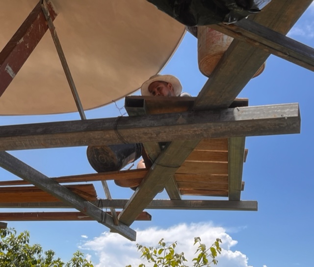 November 2023 - the roof edge of the bedroom is treated at a breezy height
