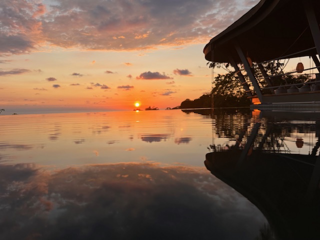 February 2024 - finally our infinity pool is filled with water