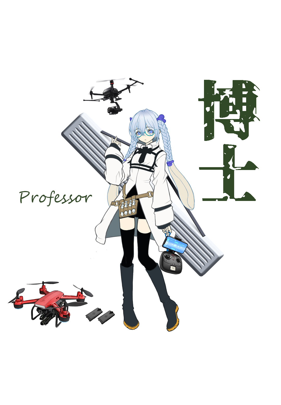 Expert in offensive skills, making use of Explosives, Battery, Purification Fuel, etc. Excels at Air Raids with Drones and use Flamethrower skills with Modified Vacuum Cleaners.