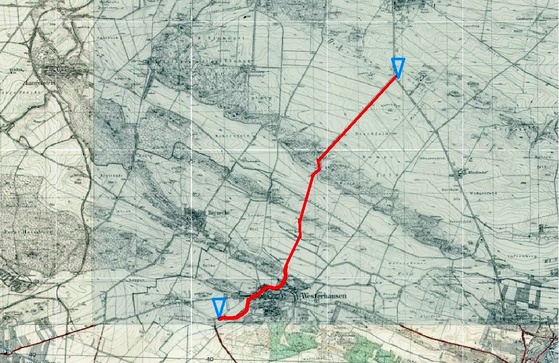 Das ist die Route, die früher die Postkutsche gefahren ist
