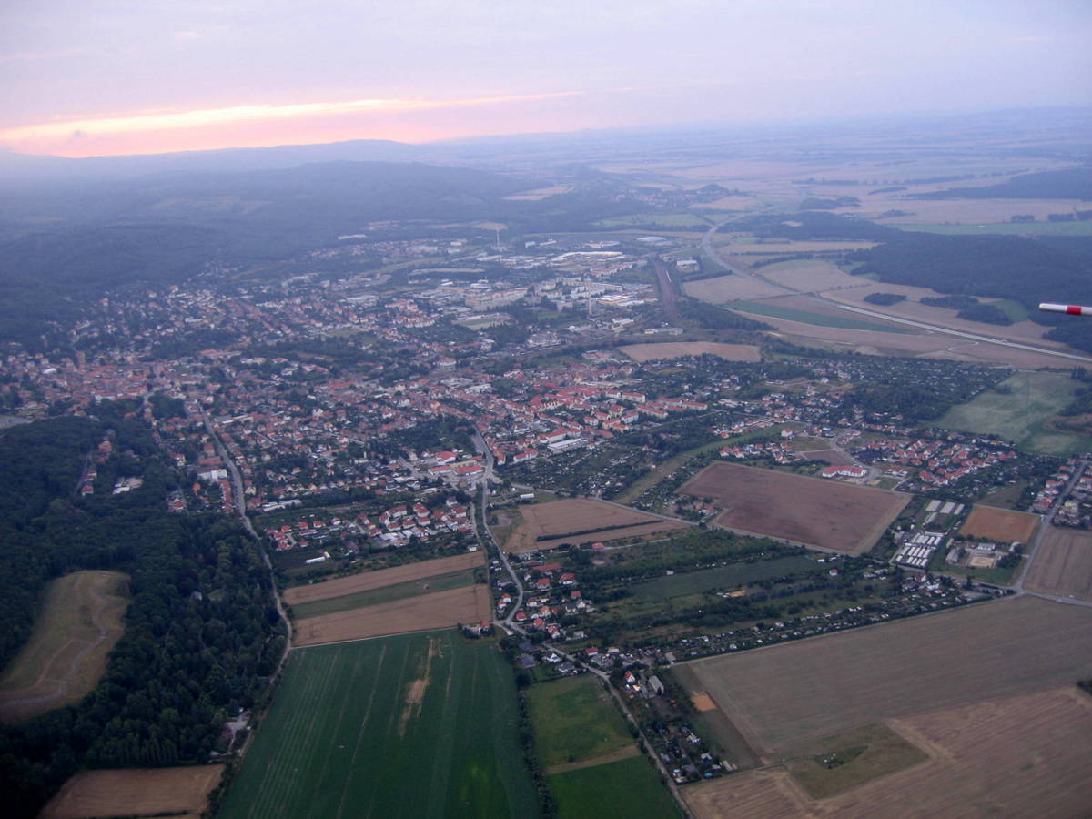 Blick vom Bruch aus Richtung Blankenburg im Westen