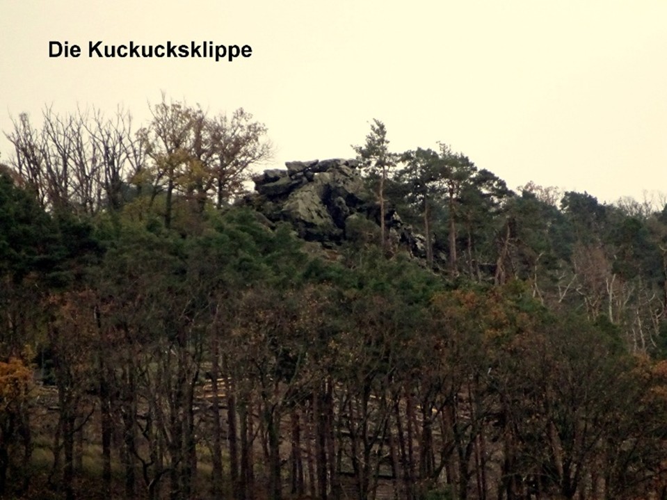 Die Kuckucksklippe nahe bei dem Tiergehege